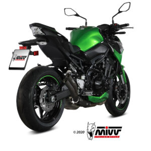 Mivv Slip-On Double Gun Black Kawasaki Z900 2020-24