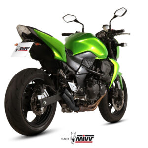Mivv Slip-On Double Gun black Kawasaki Z750 2007-14
