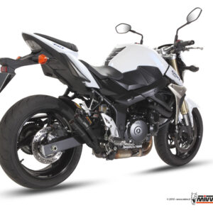 Mivv Slip-On Double Gun black Suzuki GSR 750 2011-16