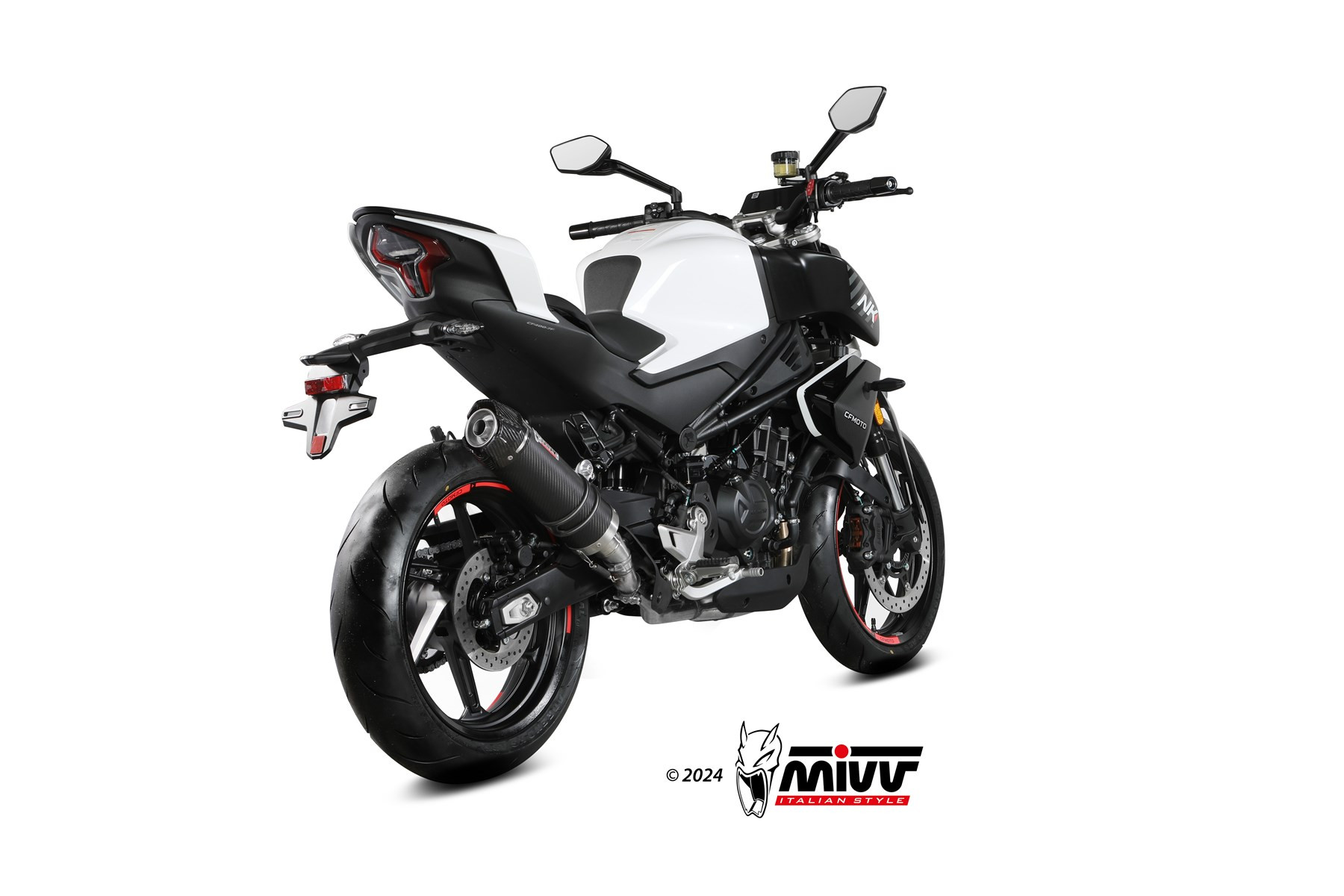 Mivv Slip-On GP Carbono con tapa de carbono CF Moto 450NK 2023-24