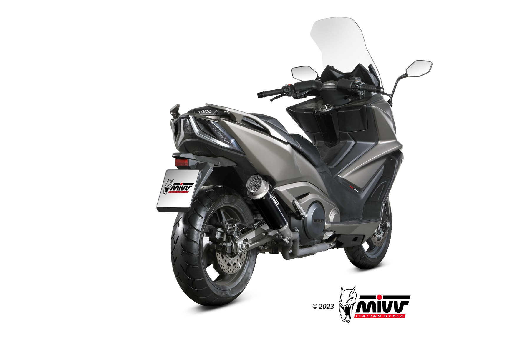 Mivv Slip-On SR-1 Black Kymco AK550 2021-25
