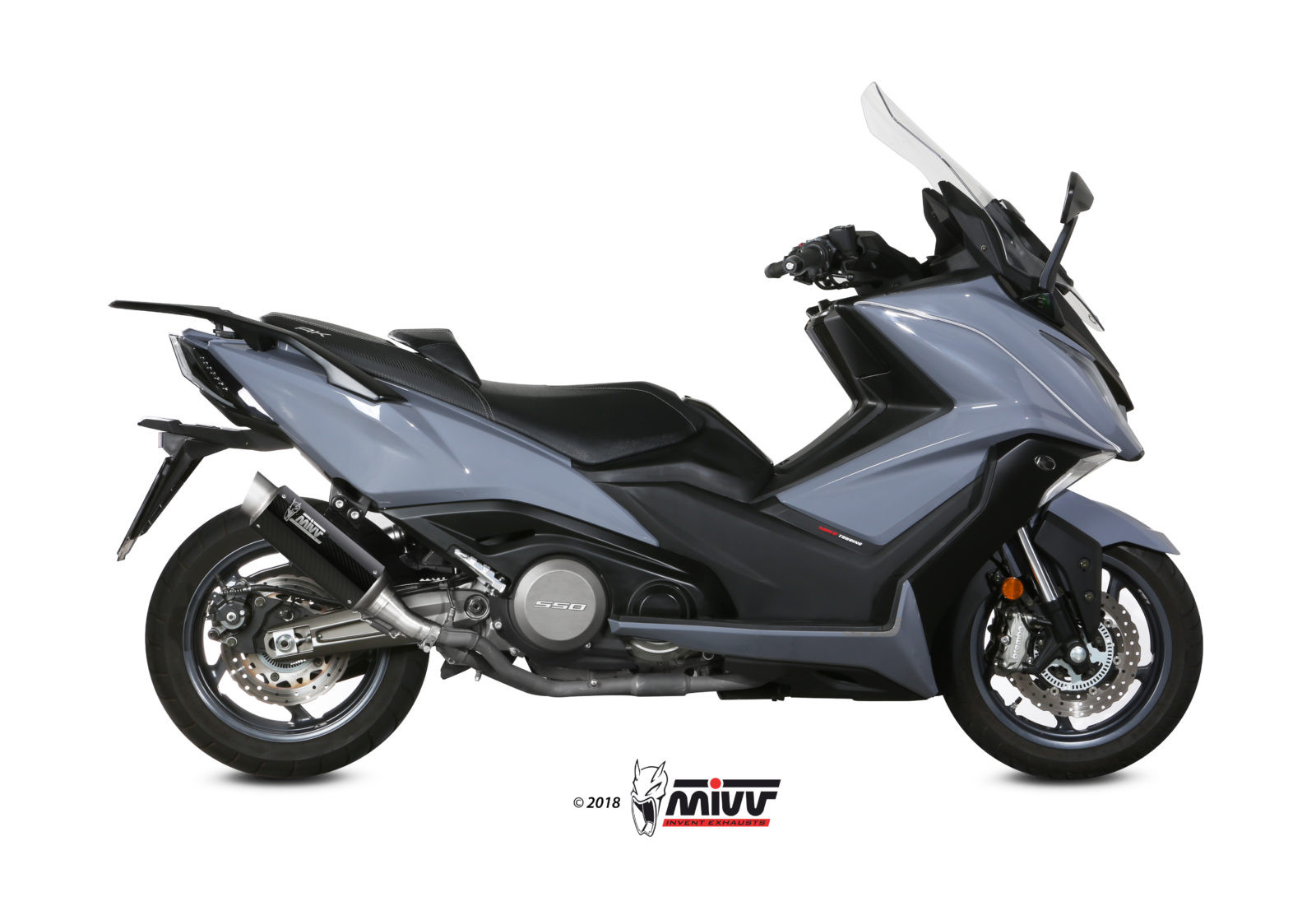 Mivv Slip-On GP Pro carbono Kymco AK550 2017-20