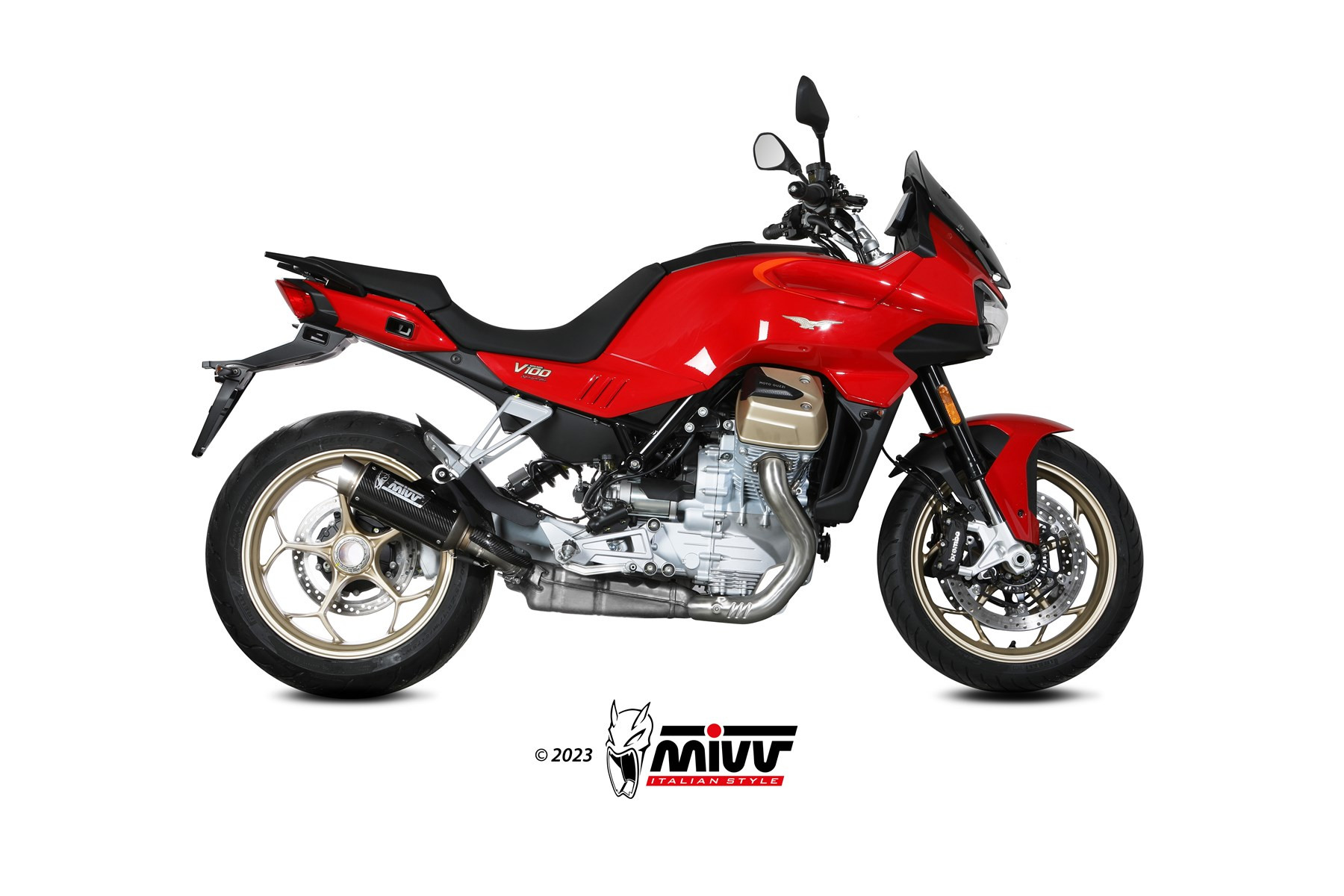 Mivv Full system 1x1 GP black con tapa carbono Yamaha MT-125 2015-19 / YZF R125 2014-18