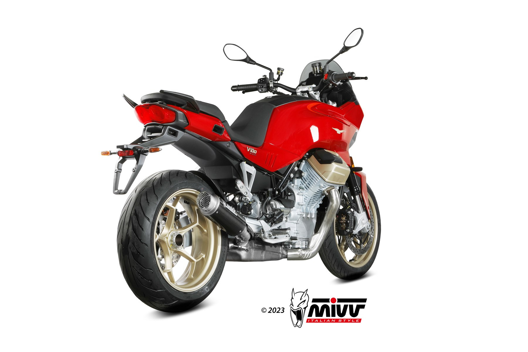 Mivv Full system 1x1 GP black con tapa carbono Yamaha MT-125 2015-19 / YZF R125 2014-18