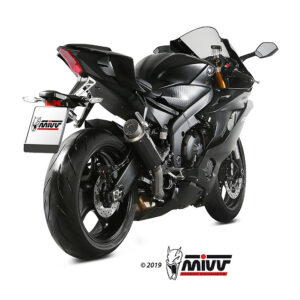 Mivv Full system 2x1 Oval black con tapa carbono Yamaha T-MAX 530 2017-19 / T-MAX 560 2020-21