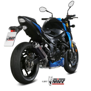 Mivv Slip-On Suono black con tapa carbono Suzuki GSX-S 750 2017-20