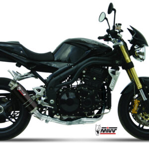 Mivv Slip-On Suono black con tapa carbono Triumph Tiger 1050 Sport 2013-16