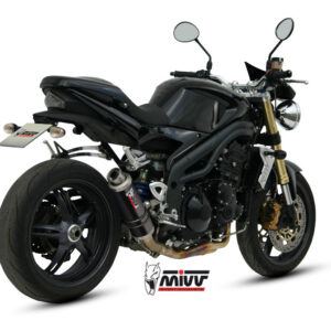 Mivv Slip-On Suono black con tapa carbono Triumph Tiger 1050 Sport 2013-16
