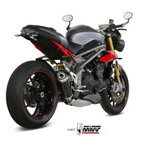 Mivv Slip-On Suono black con tapa carbono Triumph Speed Triple 2016-17