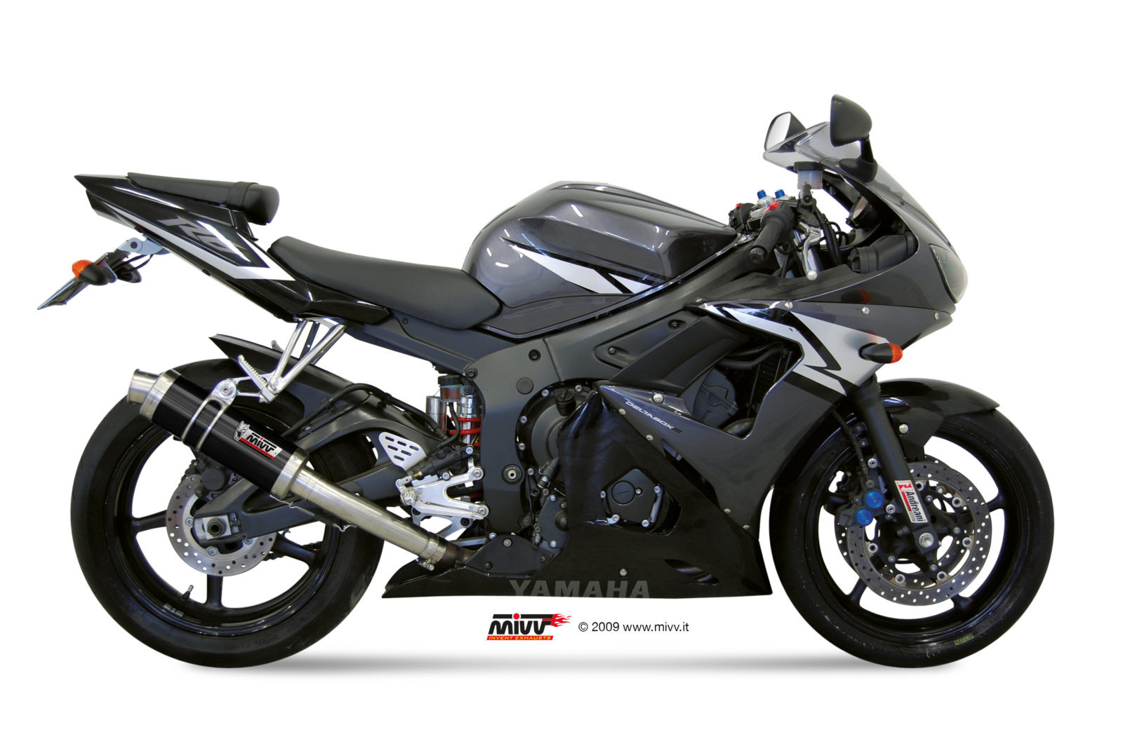 Mivv Slip-On Oval titan Yamaha YZF 600 R6 2003-05
