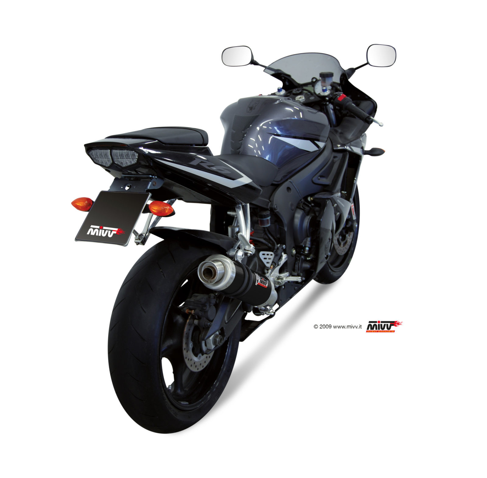 Mivv Slip-On Oval titan Yamaha YZF 600 R6 2003-05