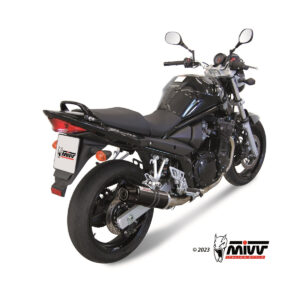 Mivv Slip-On GP black con tapa carbono Suzuki GSF 650 Bandit 2005-06