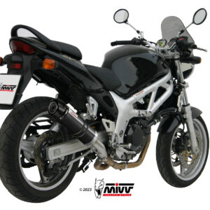 Mivv Slip-On GP black con tapa carbono Suzuki SV 650 1999-02