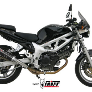 Mivv Slip-On GP black con tapa carbono Suzuki SV 650 1999-02