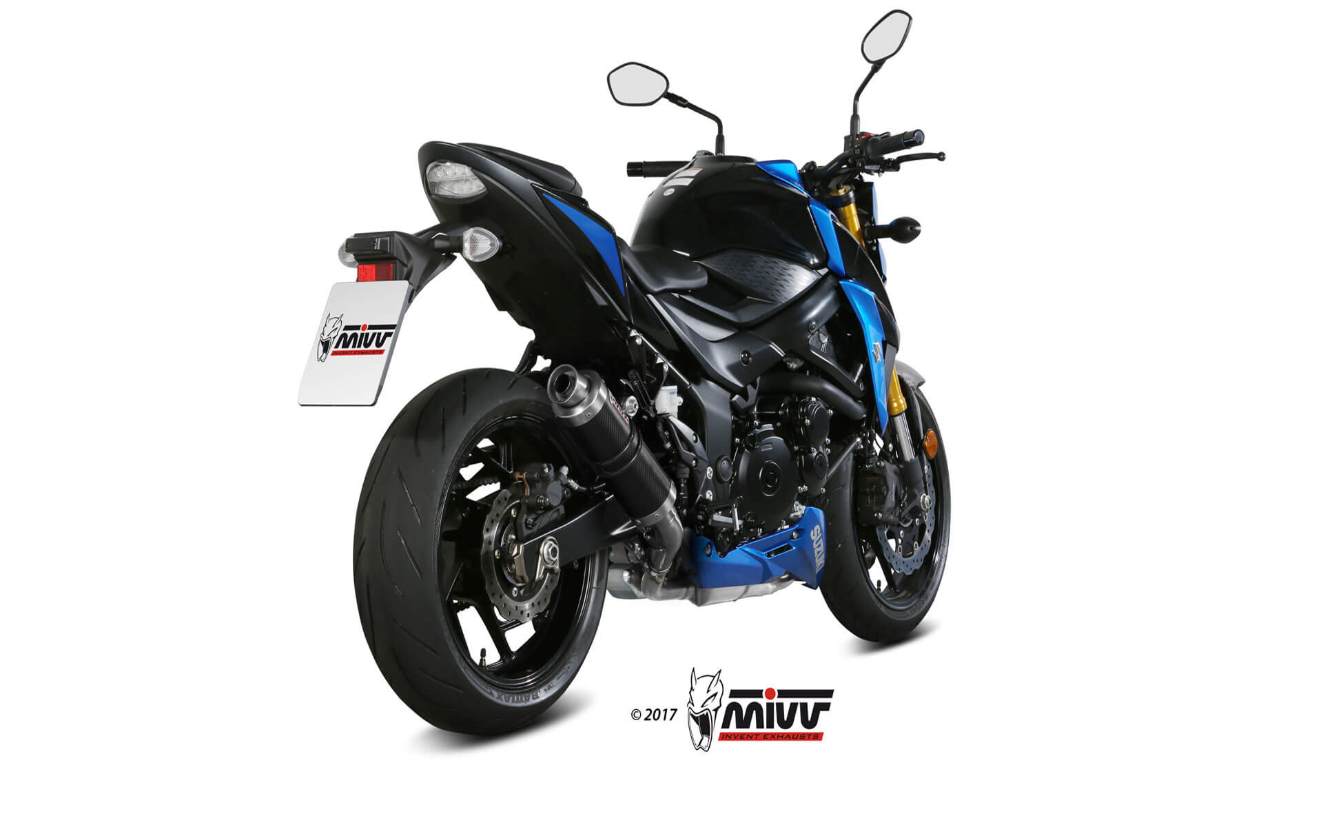 Mivv Slip-On GP black Suzuki Van Van 200 2016-17