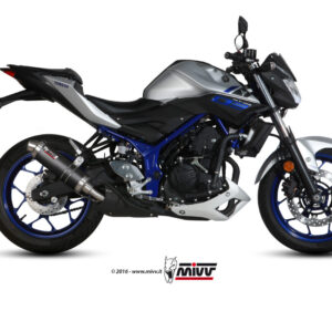 Mivv Full system 2x1 Oval carbono con tapa carbono Yamaha MT-07 / FZ-07 2014-25