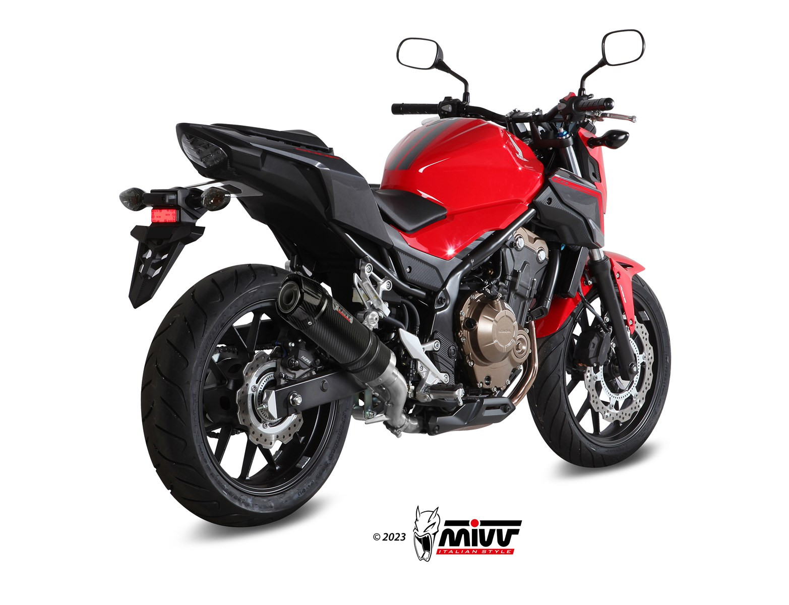 Mivv Full system 4x2x1 GP black con tapa carbono Honda CB 650 F 2014-18