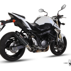 Mivv Slip-On GP black con tapa carbono Suzuki GSF 650 Bandit 2007-15 / GSX 650 F 2008-15