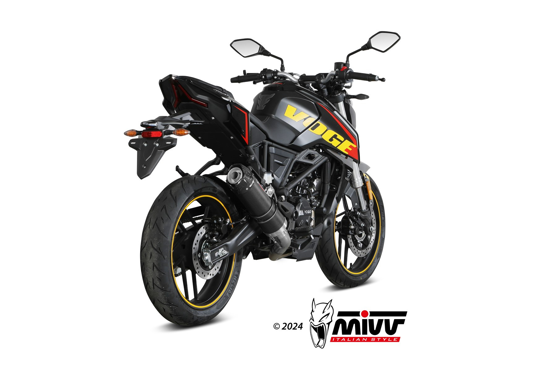 Mivv Slip-On GP carbon con tapa carbono Voge Brivido 125 R 2023-24