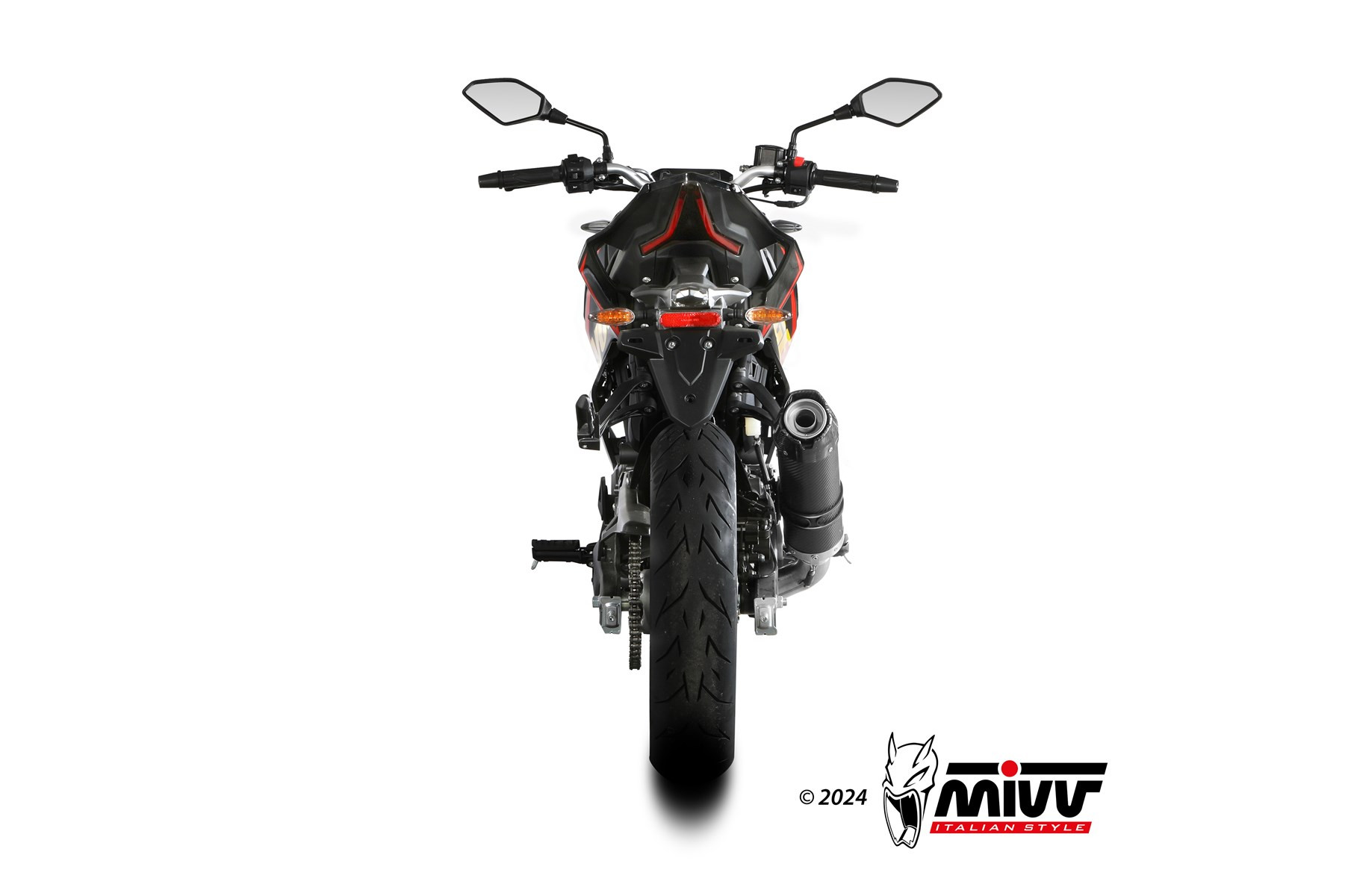 Mivv Slip-On GP carbon con tapa carbono Voge Brivido 125 R 2023-24