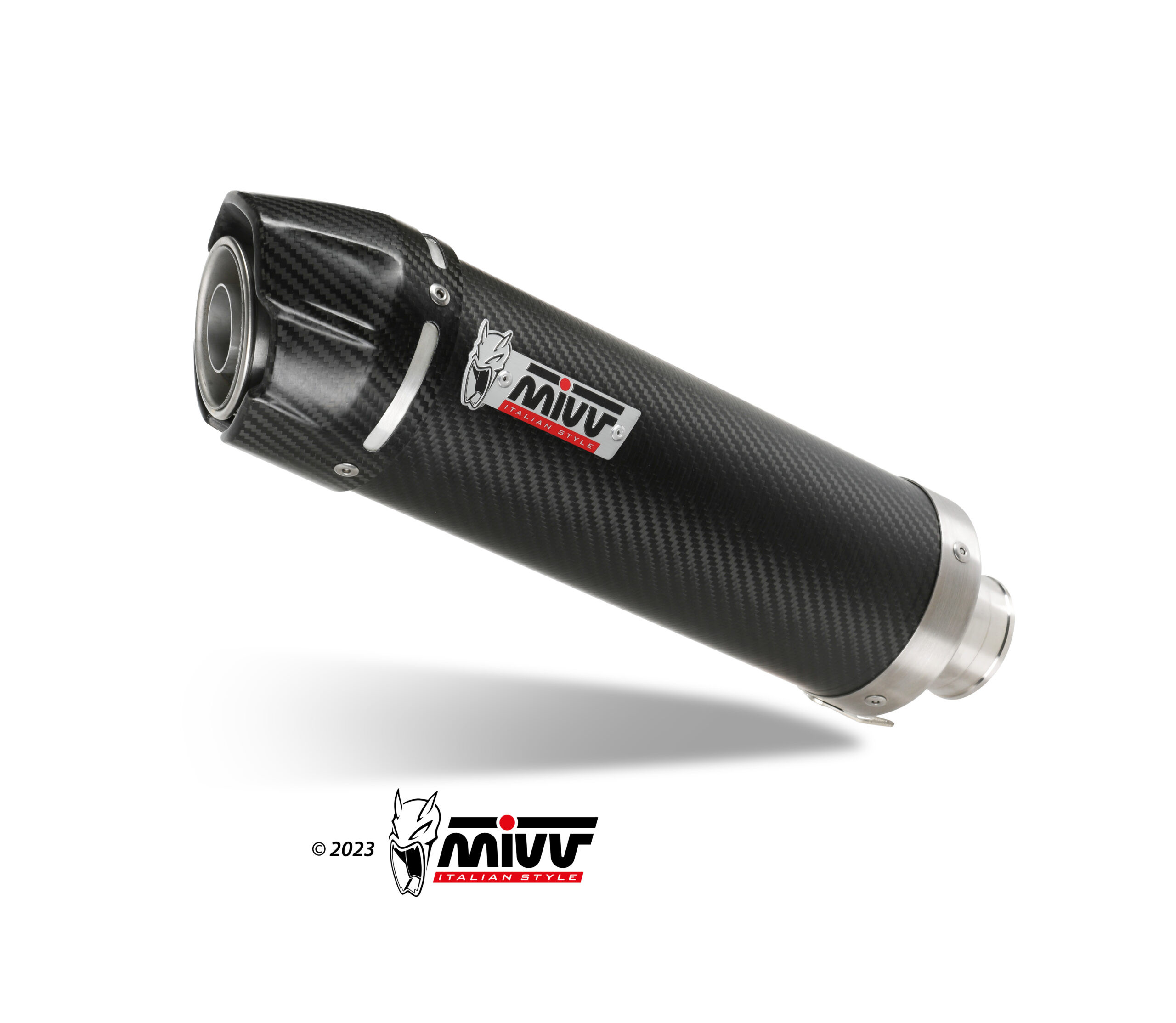 Mivv Slip-On GP carbon con tapa carbono Voge Brivido 125 R 2023-24