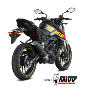 Mivv Full system 2x1 Oval Titanio con tapa carbono Kawasaki Ninja 650 / Z650 24-25 (2 sondas lambda)
