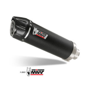 Mivv Full system 2x1 Oval Titanio con tapa carbono Kawasaki Ninja 650 / Z650 24-25 (2 sondas lambda)