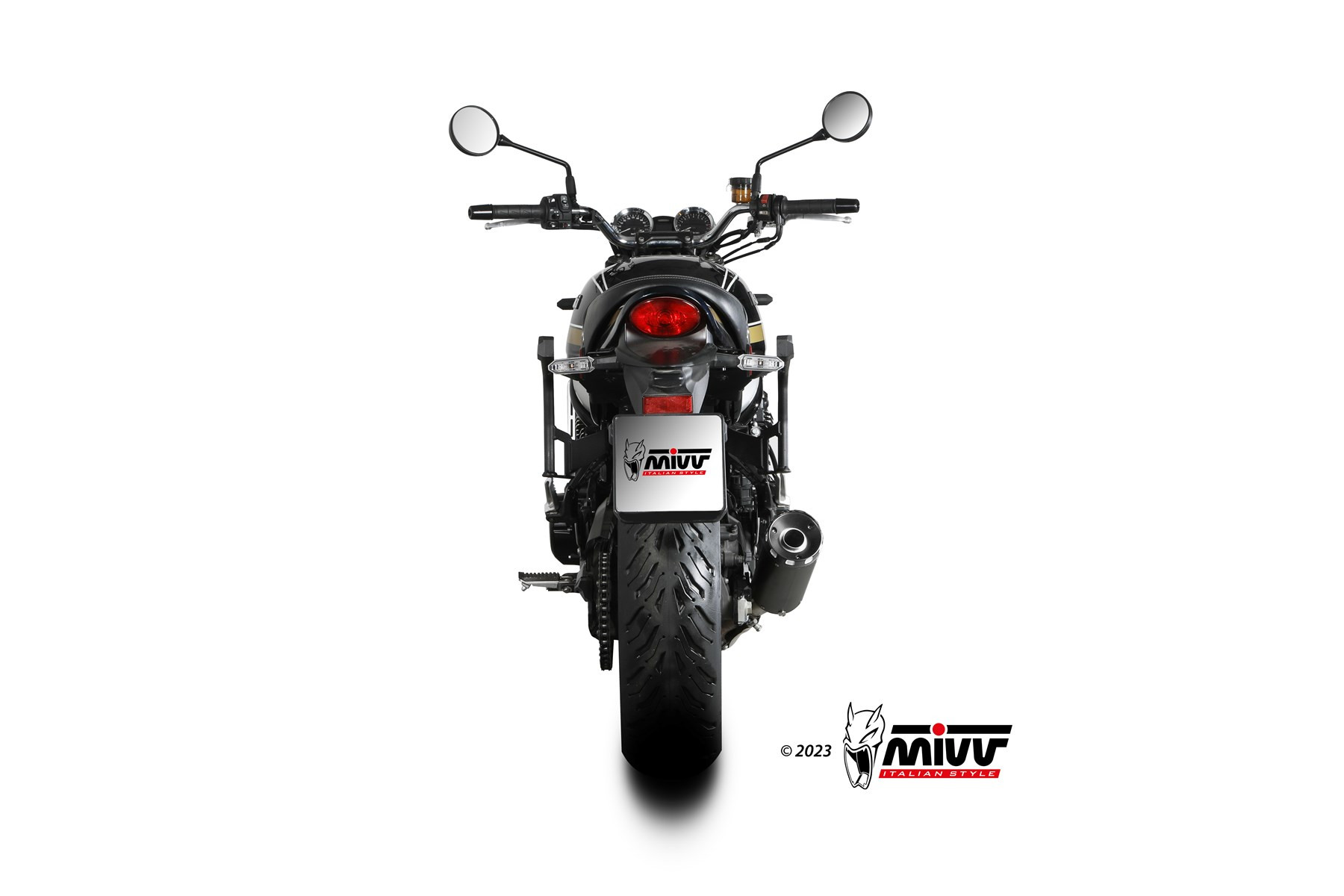 Mivv Slip-On HR-1 Black Kawasaki Z900 RS 2018-25