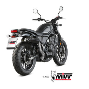 Mivv Slip-On HR-1 Black con tapa en carbono Honda CL 500 2023-24