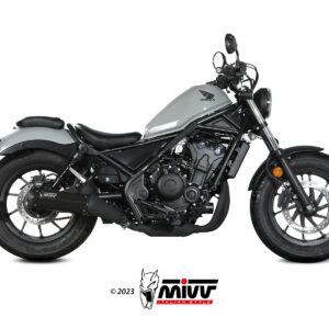 Mivv Slip-On HR-1 Black con tapa en carbono Honda CMX 500 Rebel 2022-24