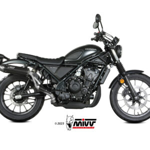 Mivv Slip-On HR-1 Black con tapa en carbono larga Honda CL 500 2023-24