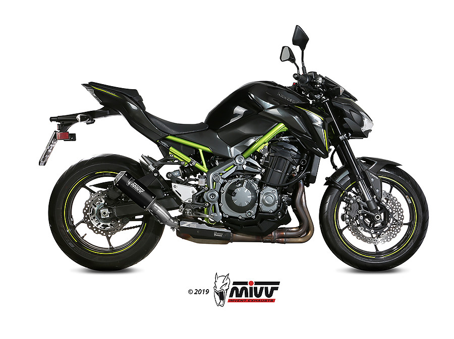 Mivv Slip-On Mk3 Black Kawasaki Z900 2017-23