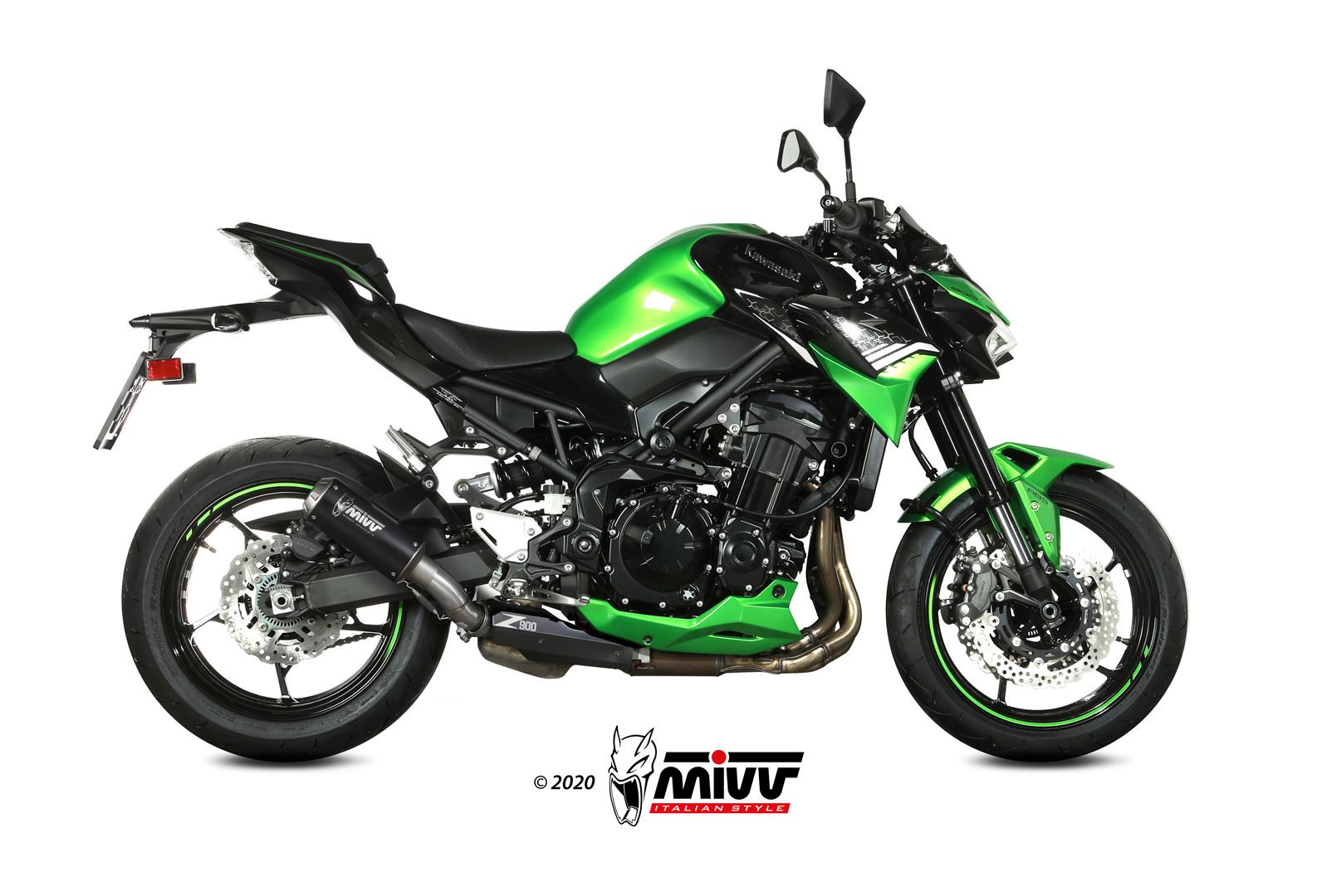 Mivv Slip-On Mk3 Black Kawasaki Z900 2020-24