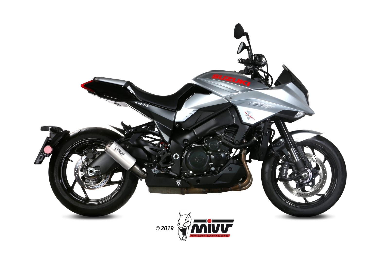 Mivv Slip-On Mk3 carbono Suzuki GSX-S 1000 Katana 2019-25