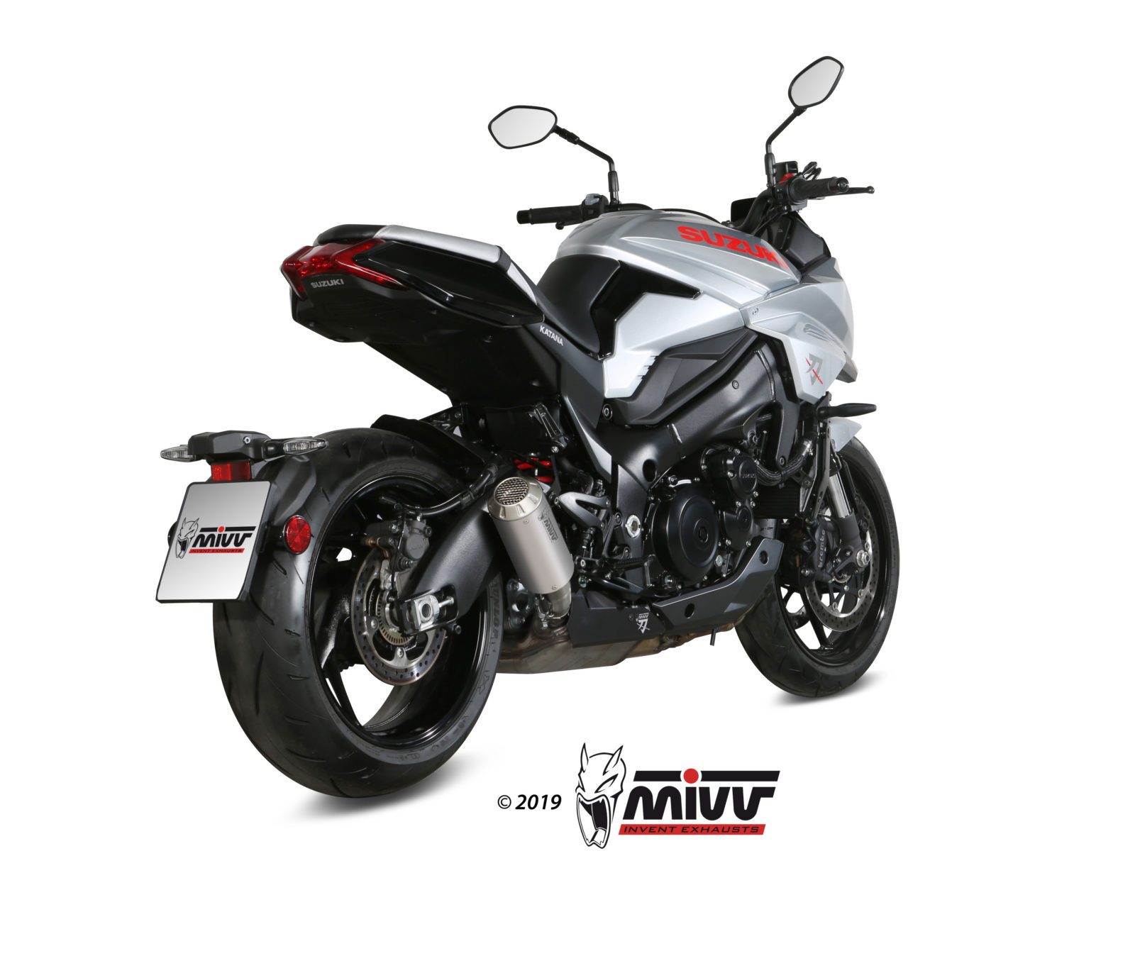 Mivv Slip-On Mk3 carbono Suzuki GSX-S 1000 Katana 2019-25