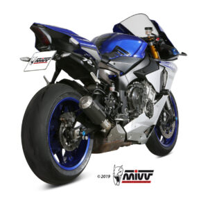 Mivv Slip-On Suono black con tapa carbono Yamaha YZF 1000 R1 2015-22