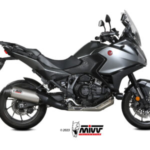 Mivv Slip-On OVAL Titanium con tapa en carbono Honda NT 1100 2022-24