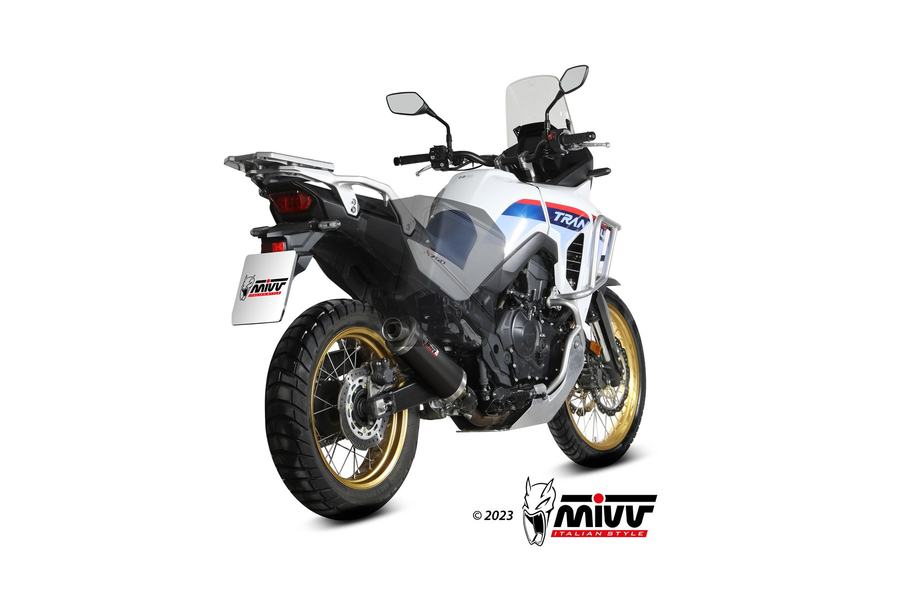 Mivv Slip-On Oval Black Honda XL750 Transalp 2023-25