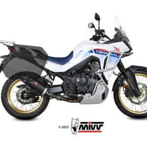 Mivv Slip-On Oval Black con tapa carbono Honda XL750 Transalp 2023-25