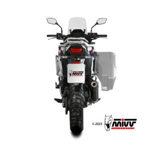Mivv Slip-On Oval Black con tapa carbono Honda XL750 Transalp 2023-25