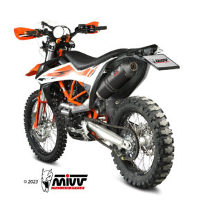 Mivv Slip-On Oval Black con tapa carbono KTM 690 SMC R 2020-24