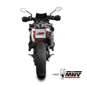 Mivv Slip-On Oval Black con tapa carbono KTM 890 SMT 2023-25