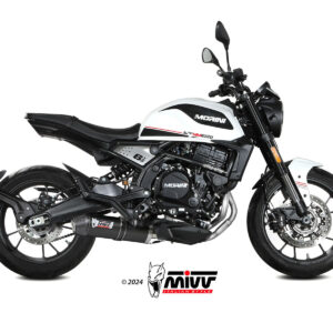 MIVV FULL SYSTEM 2x1 HR-1 BLACK CON TAPA DE CARBONO KAWASAKI VULCAN S 2017-23