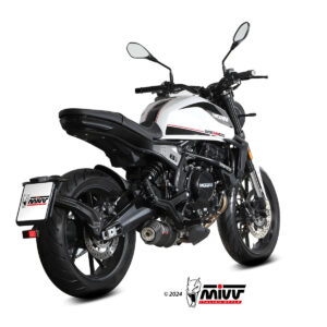 MIVV FULL SYSTEM 2x1 HR-1 BLACK CON TAPA DE CARBONO KAWASAKI VULCAN S 2017-23