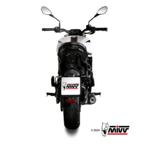 MIVV FULL SYSTEM 2x1 HR-1 BLACK CON TAPA DE CARBONO KAWASAKI VULCAN S 2017-23