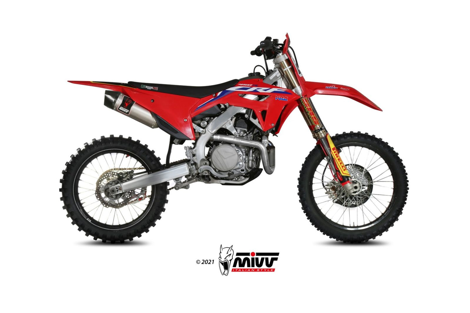 Mivv Slip-On Oval St. Steel Honda CRF 450 2021-25
