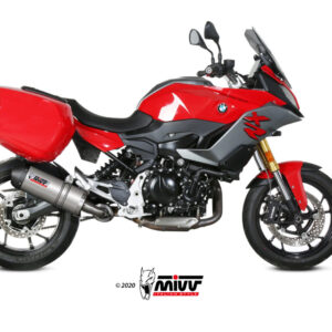 Mivv Slip-On Oval Titan con tapa carbono BMW F 900 XR 2020-25