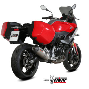 Mivv Slip-On Oval Titan con tapa carbono BMW F 900 XR 2020-25