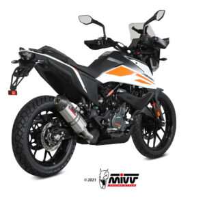 Mivv Slip-On Oval Titan con tapa carbono KTM 390 Adventure 2020-24