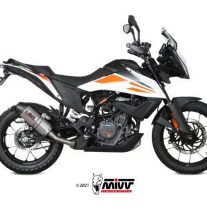 Mivv Slip-On Oval Titan con tapa carbono KTM 390 Adventure 2020-24